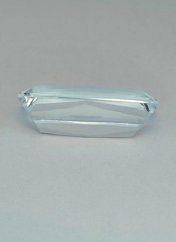 14.13ct Natural Aquamarine in Emerald Cut Faceted Loose Gemstone From Nigeria — view 2